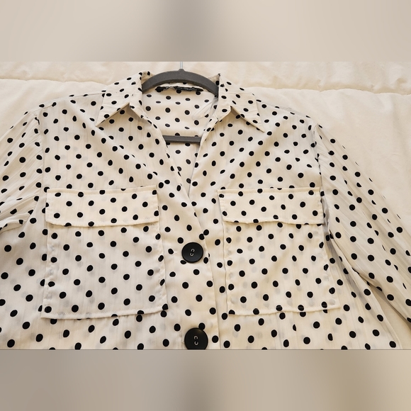 Zara Polka Dot Blouse Size XS. Fits size S as well - Picture 13 of 14